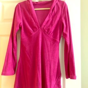 Athleta Super cute -Hot pink beach terry cover-up-